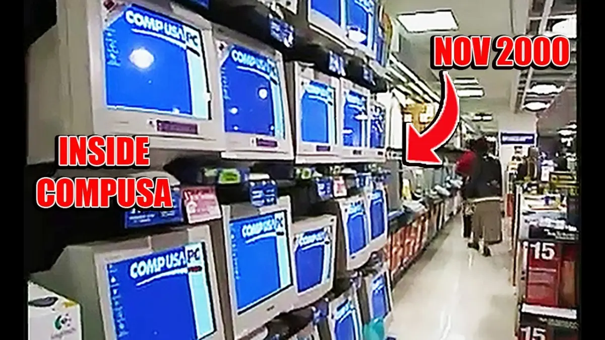 Архівне відео з магазину CompUSA у Нью-Йорку показало ринок ПК 2000 року