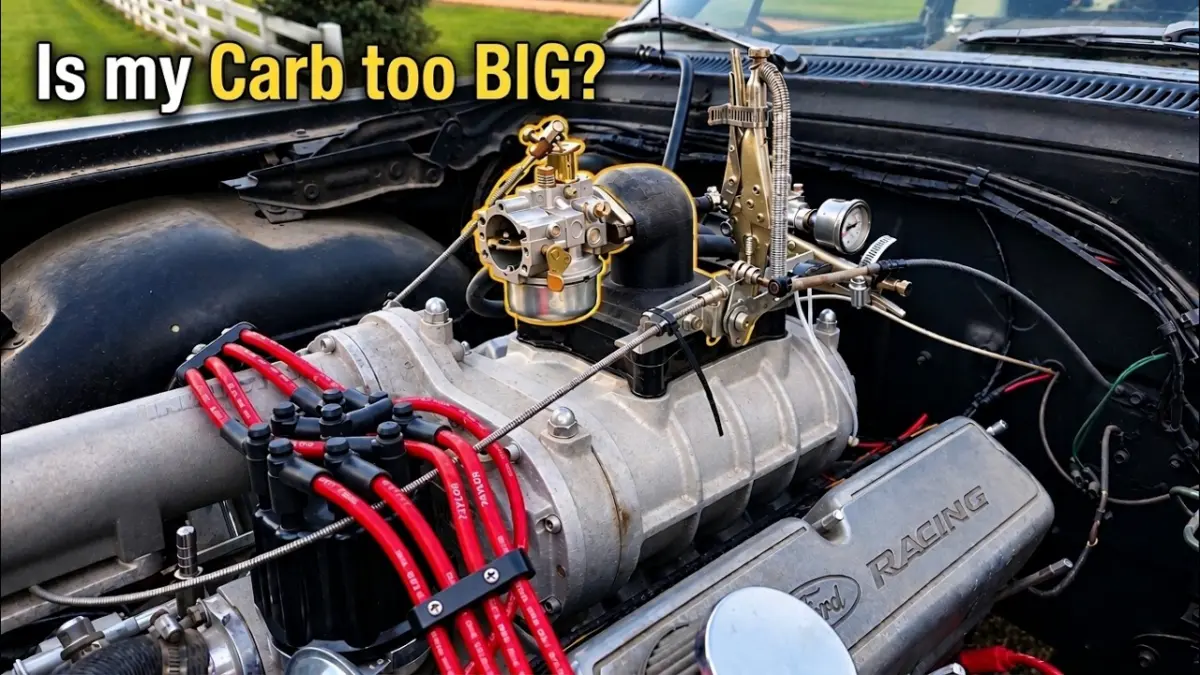 Блогер запустив двигун V8 з компресором за допомогою карбюратора від газонокосарки