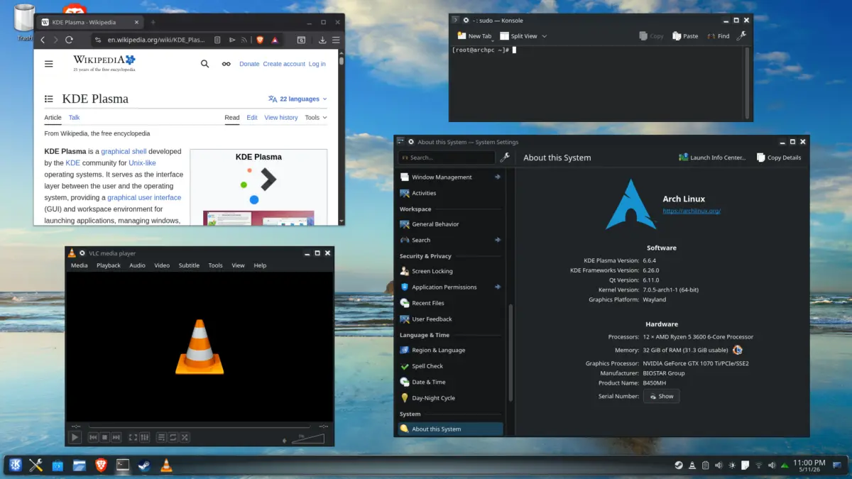 KDE випустила Plasma 6.8 до свого 30-річчя та остаточно попрощалася з X11
